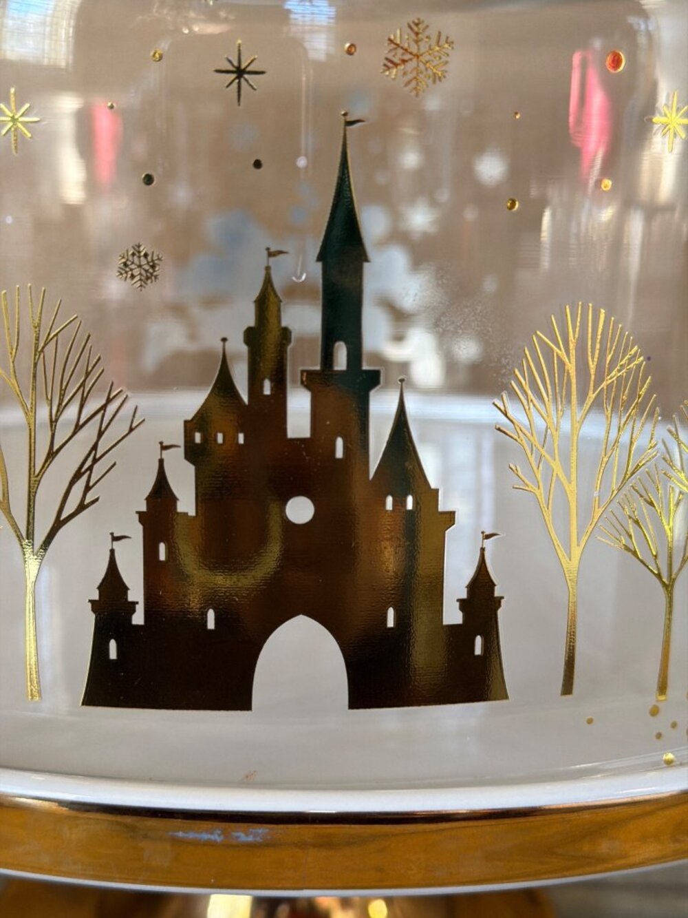 Disney Icy Winter Collection Mickey Minnie Mouse Covered Cake Stand USED w/FLAWS - Picture 13 of 16